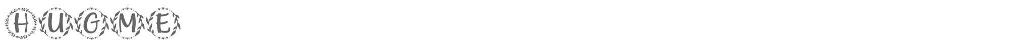 Sample characters Hugme Font